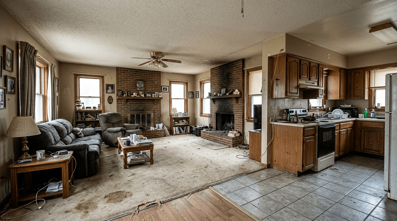 Mixed Surface Living Space before
