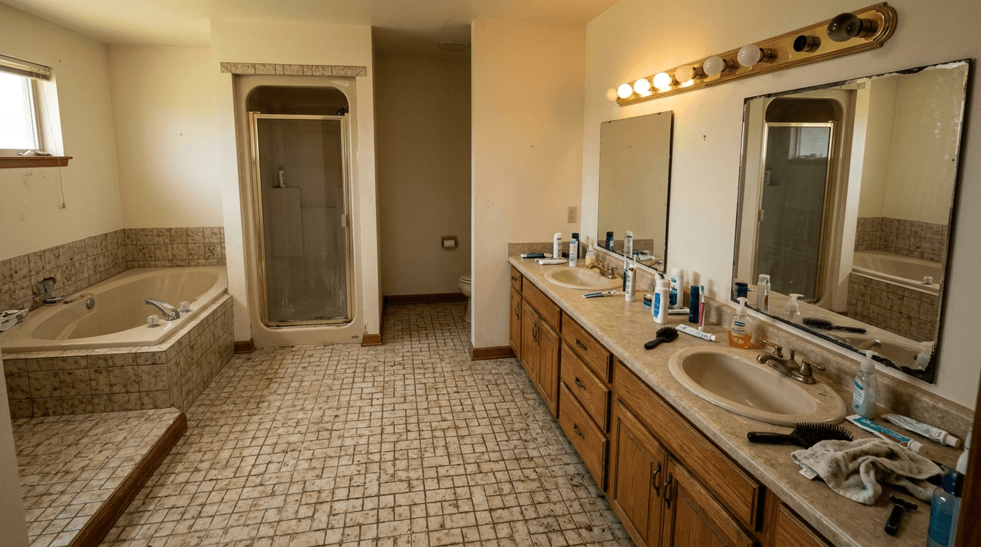Master Bathroom Transformation before